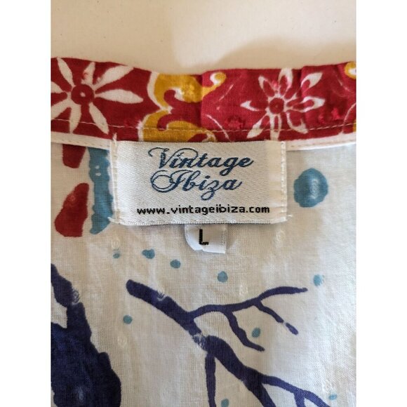 💥BOGO💥 Ibiza Pleated Dress Large Multicolor Knee Length Cotton - Picture 6 of 10